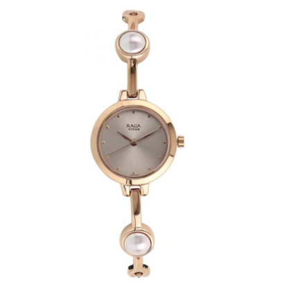 Titan Quartz 2576WM01 Grey Dial Metal Strap Quartz Women's Watch 